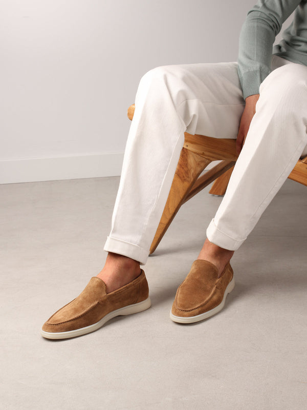 Suede Loafer - Beige