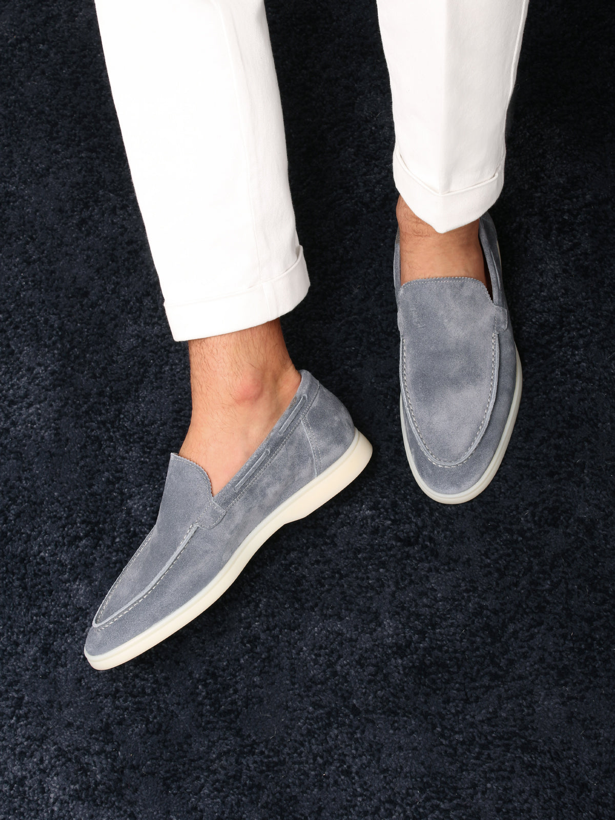 Suede Loafer - Sky Blue