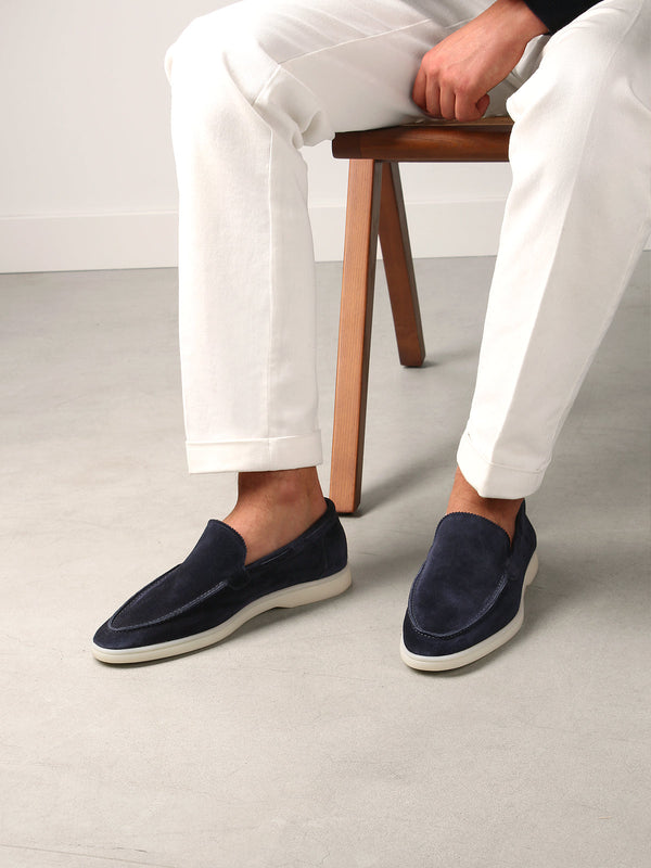 Suede Loafer - Dark Blue