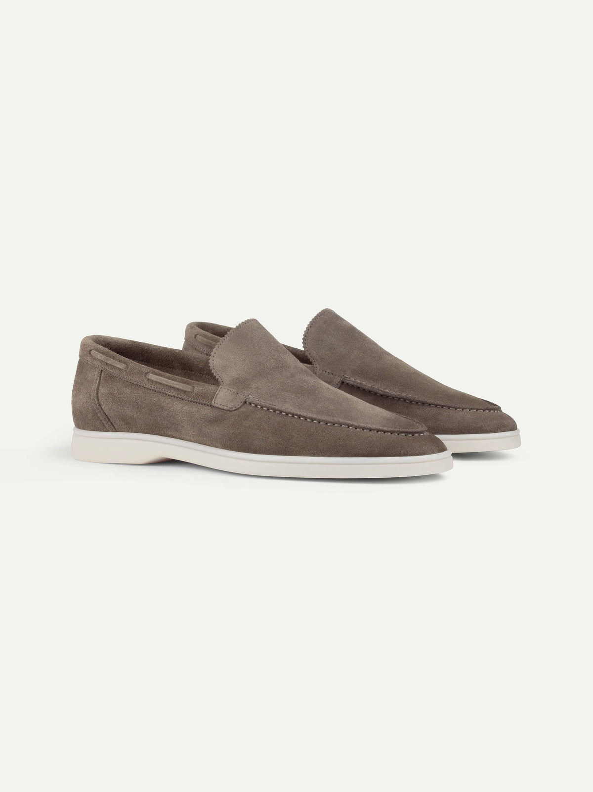 Suede Loafer - Light Gray