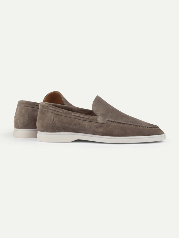 Suede Loafer - Light Gray