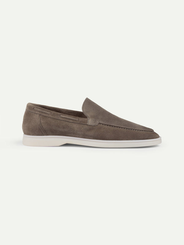 Suede Loafer - Light Gray