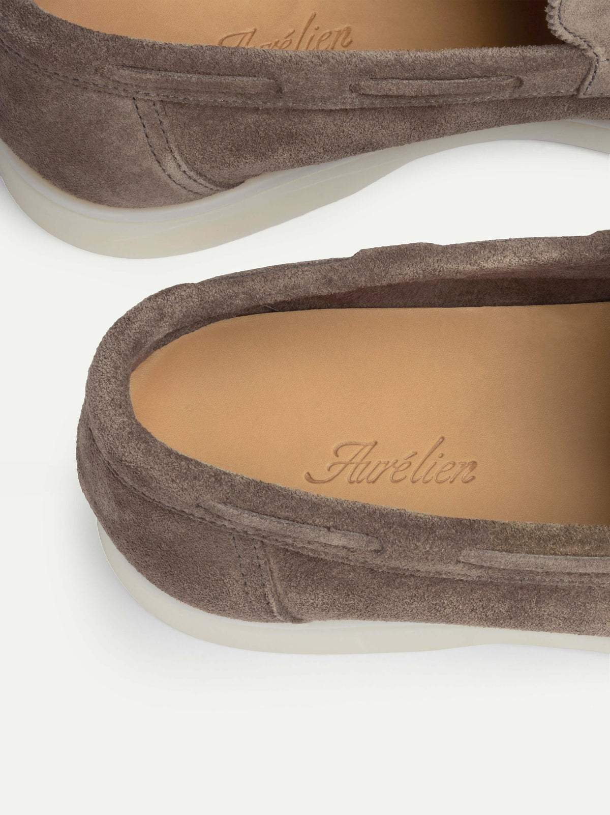 Suede Loafer - Light Gray
