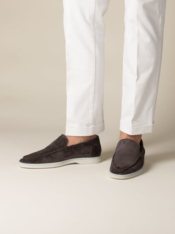 Suede Loafer - Dark Gray